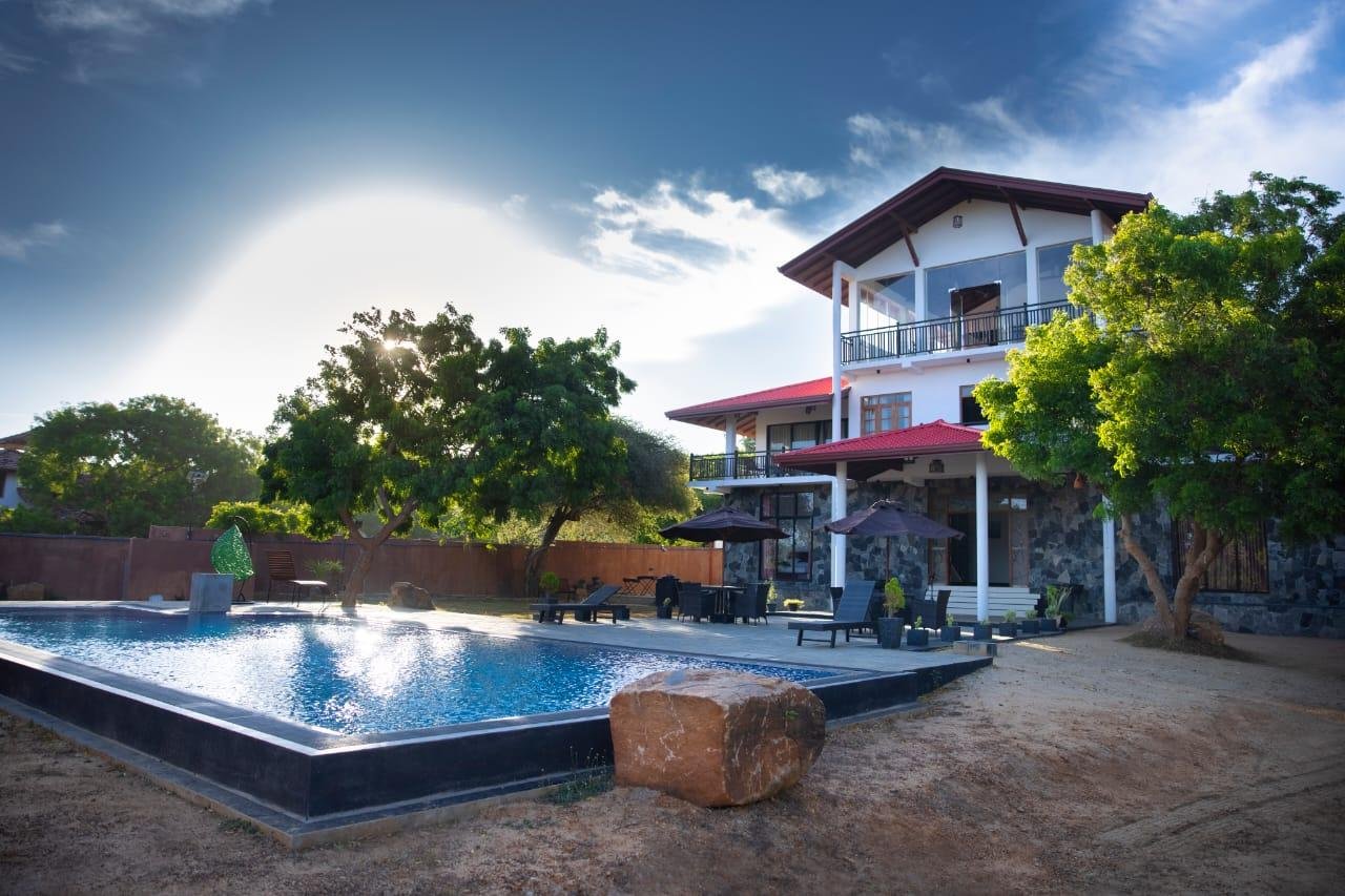 Yala villa Sri Lanka exterior view in Kirinda Godana